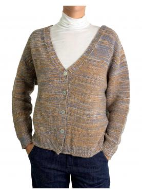 Cardigan misto cashmere scollo a V